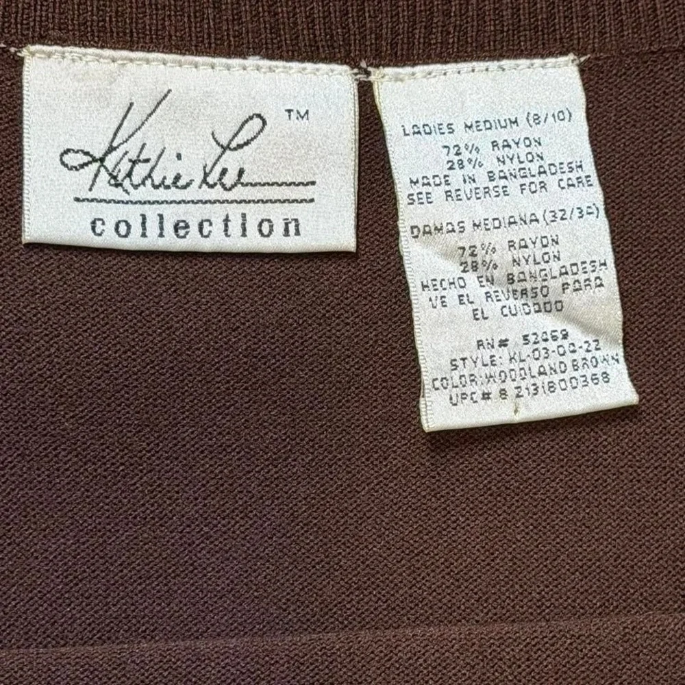 Vintage Kathie Lee Collection Brown Lightweight Sweater‎